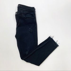 J Brand 835 Mid-Rise Destructed Skinny Jeans